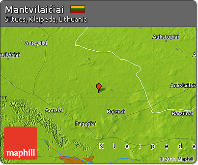 Physical Map of Mantvilaičiai