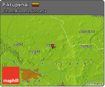 Physical Map of Piktupėnai