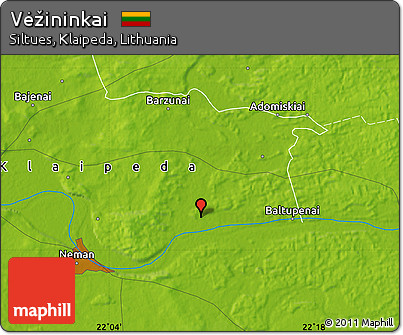 Physical Map of Vėžininkai