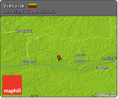 Physical Map of Viešvilė