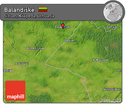 Satellite Map of Balandiškė