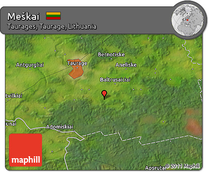 Satellite Map of Meškai