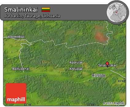 Satellite Map of Smalininkai