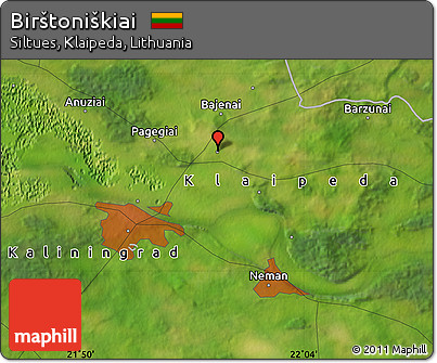 Satellite Map of Birštoniškiai