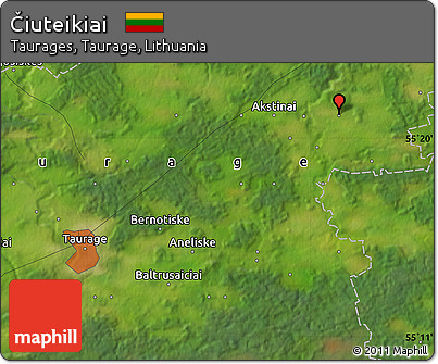 Satellite Map of Čiuteikiai