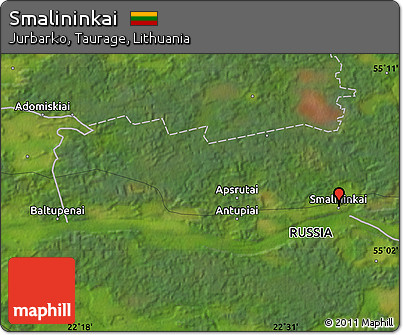 Satellite Map of Smalininkai