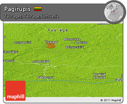 Physical Panoramic Map of Pagirupis