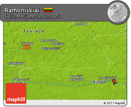 Physical Panoramic Map of Ramoniškiai