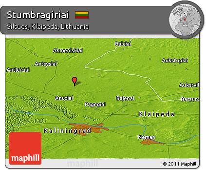 Physical Panoramic Map of Stumbragiriai
