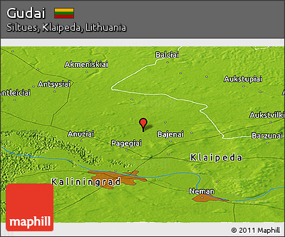 Physical Panoramic Map of Gudai