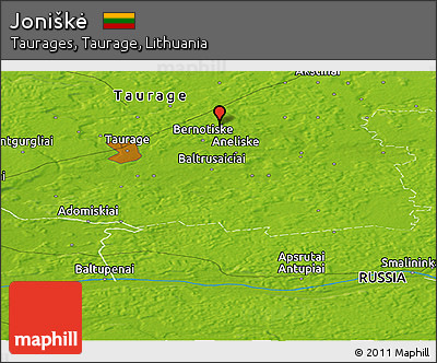 Physical Panoramic Map of Joniškė