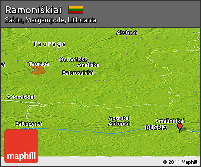 Physical Panoramic Map of Ramoniškiai