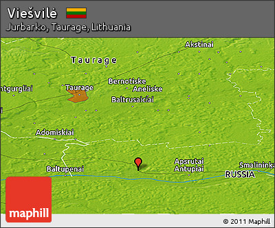 Physical Panoramic Map of Viešvilė