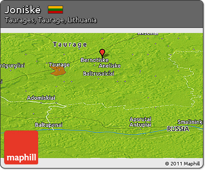 Physical Panoramic Map of Joniškė