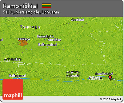 Physical Panoramic Map of Ramoniškiai
