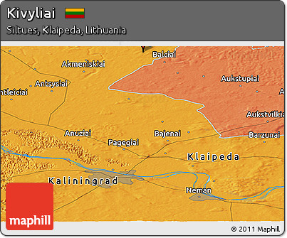 Political Panoramic Map of Kivyliai