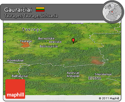 Satellite Panoramic Map of Gauraičiai