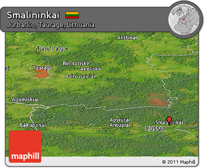 Satellite Panoramic Map of Smalininkai