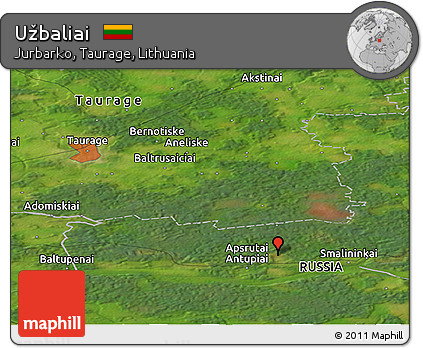 Satellite Panoramic Map of Užbaliai