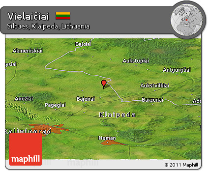 Satellite Panoramic Map of Vielaičiai