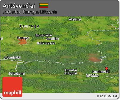 Satellite Panoramic Map of Antšvenčiai