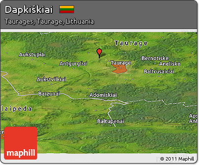 Satellite Panoramic Map of Dapkiškiai