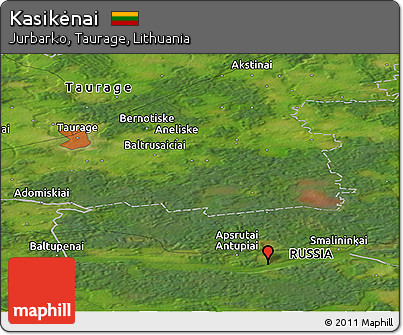 Satellite Panoramic Map of Kasikėnai