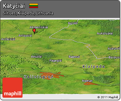 Satellite Panoramic Map of Katyčiai
