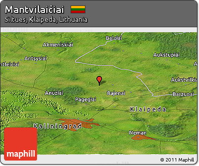 Satellite Panoramic Map of Mantvilaičiai