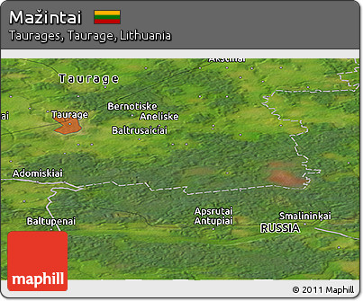 Satellite Panoramic Map of Mažintai