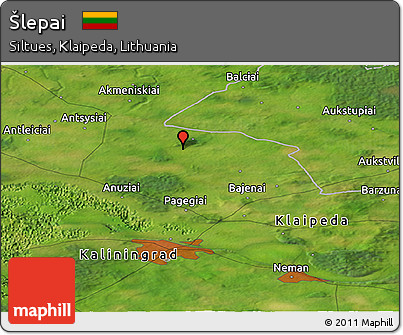 Satellite Panoramic Map of Šlepai