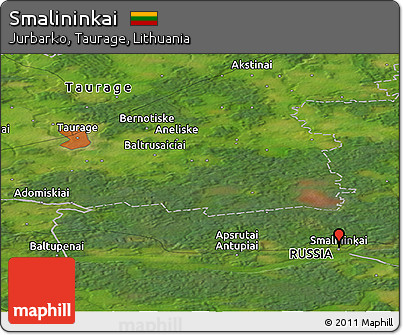 Satellite Panoramic Map of Smalininkai