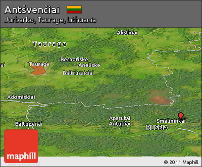 Satellite Panoramic Map of Antšvenčiai