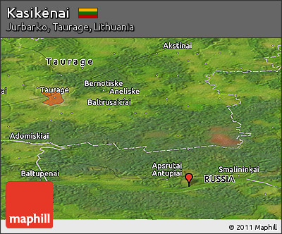 Satellite Panoramic Map of Kasikėnai