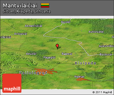 Satellite Panoramic Map of Mantvilaičiai