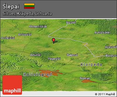 Satellite Panoramic Map of Šlepai