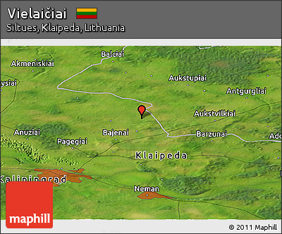 Satellite Panoramic Map of Vielaičiai
