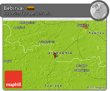 Physical 3D Map of Bebirvai