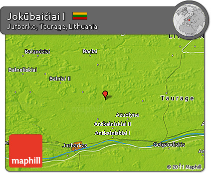 Physical 3D Map of Jokūbaičiai I