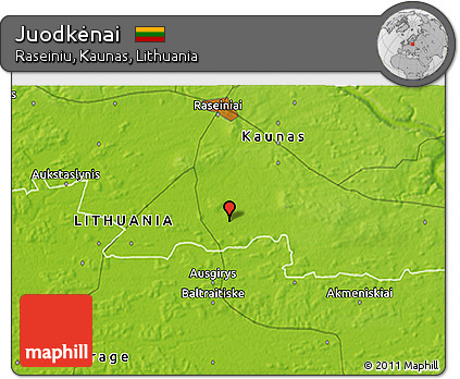 Physical 3D Map of Juodkėnai
