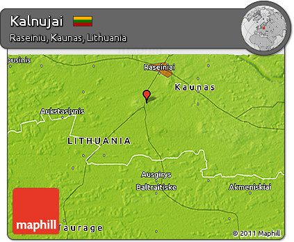 Physical 3D Map of Kalnujai