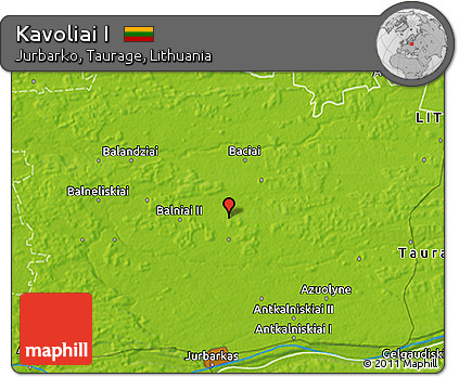 Physical 3D Map of Kavoliai I