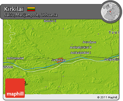 Physical 3D Map of Kirkilai