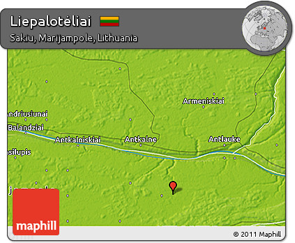 Physical 3D Map of Liepalotėliai