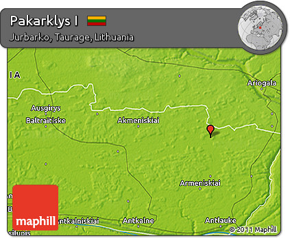 Physical 3D Map of Pakarklys I