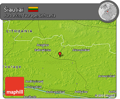Physical 3D Map of Šiauliai