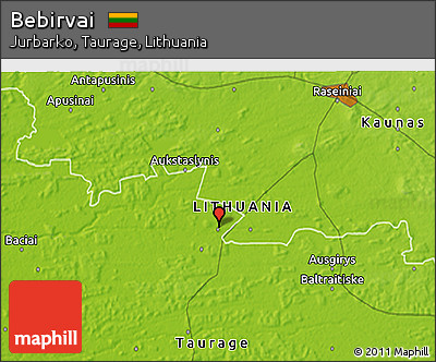 Physical 3D Map of Bebirvai