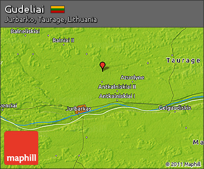 Physical 3D Map of Gudeliai