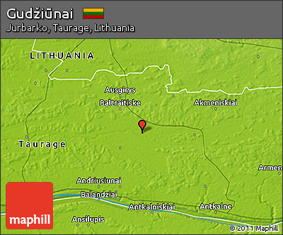 Physical 3D Map of Gudžiūnai