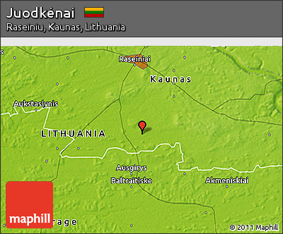 Physical 3D Map of Juodkėnai